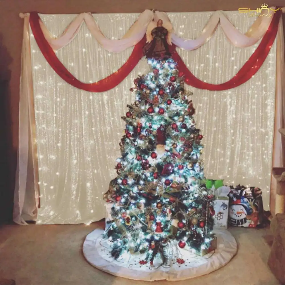 2 панели цвета слоновой кости вечерние фотофоны 2FTx7FT свадебный занавес s ткань с