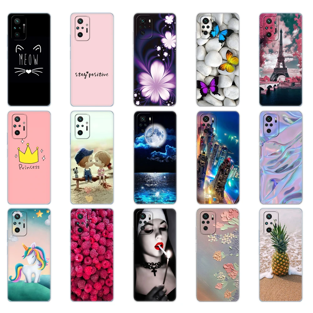 for xiaomi redmi note 10 4g 5g case silicon soft tpu for redmi note 10 pro global version phone cover note 10s bumper etui funda free global shipping