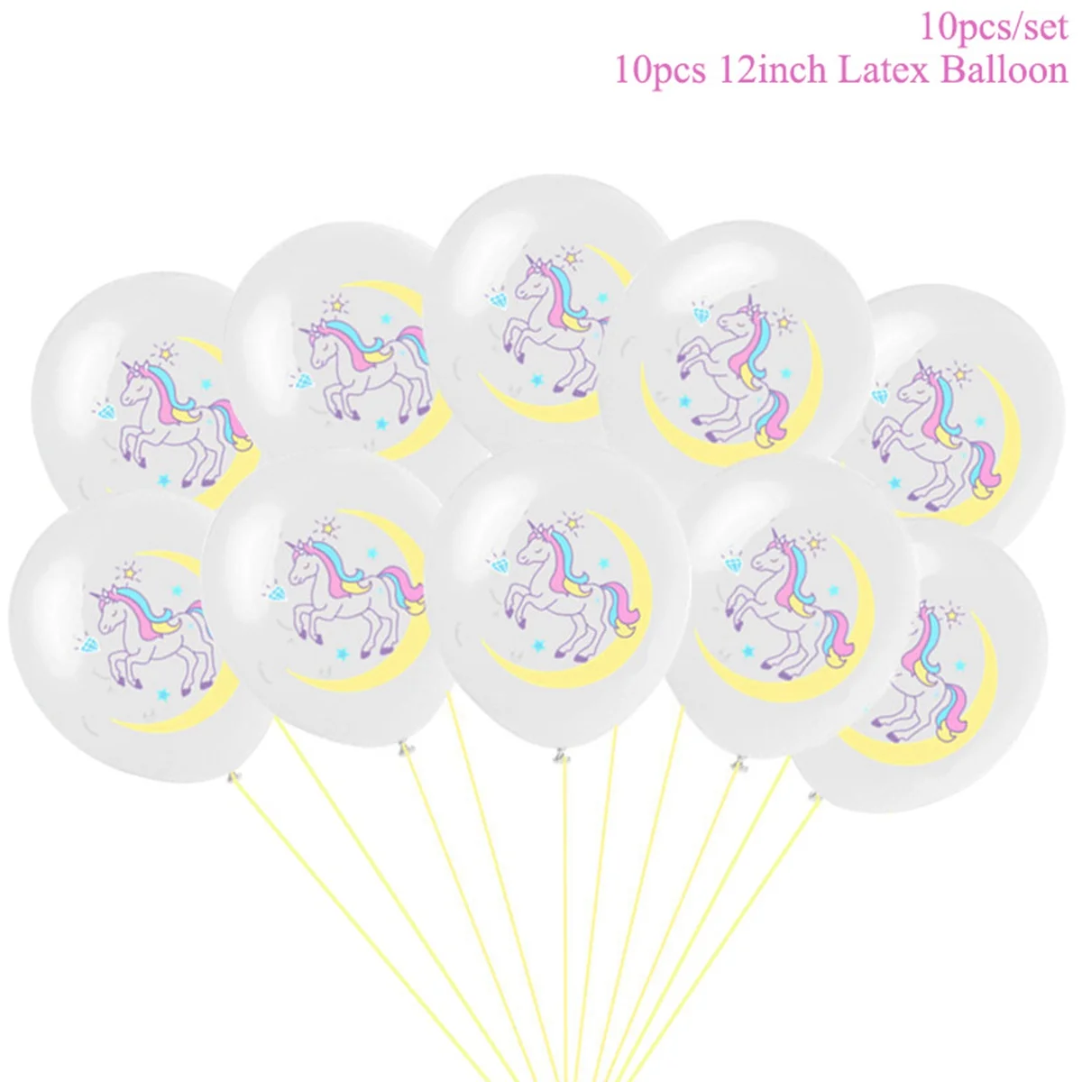 Latex Balloons 1 TAOUP 5 шт. одноразовые татуировки Единорог стикер с днем рождения Единорог Декор ребенок душ девушка Unicornio День Рождения Декор дети - Цвет: Latex Balloons 1