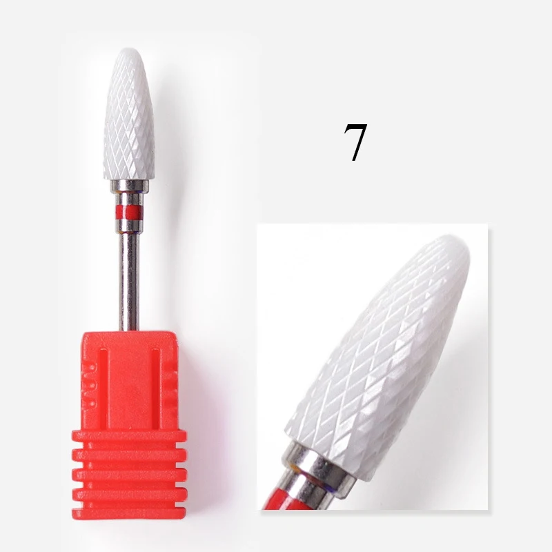 

2021 New Nail Drill Bit Nail Cutter Buffing Polish Remove Ceramic Carbide New Rotate Electric Milling Pedicure Nail Art Tool