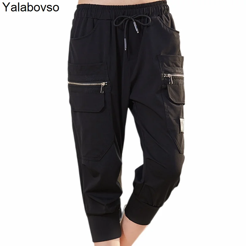

2021 NEW Trousers Elastic Waist Pantalon Femme Casual Black Pants Women's Slim Waist Spring And Summer Handsome
