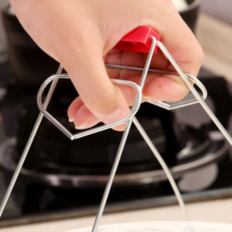 Горшок крышка посуда нержавеющая сталь складная заколка Горячая чаша тарелка