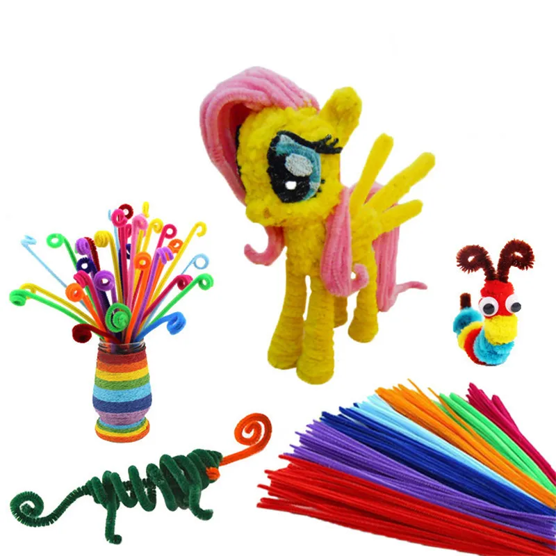 

100pcs creative colorful chenille stickers chenille dry cleaners dry cleaners educational toys handmade DIY handmade plush chil