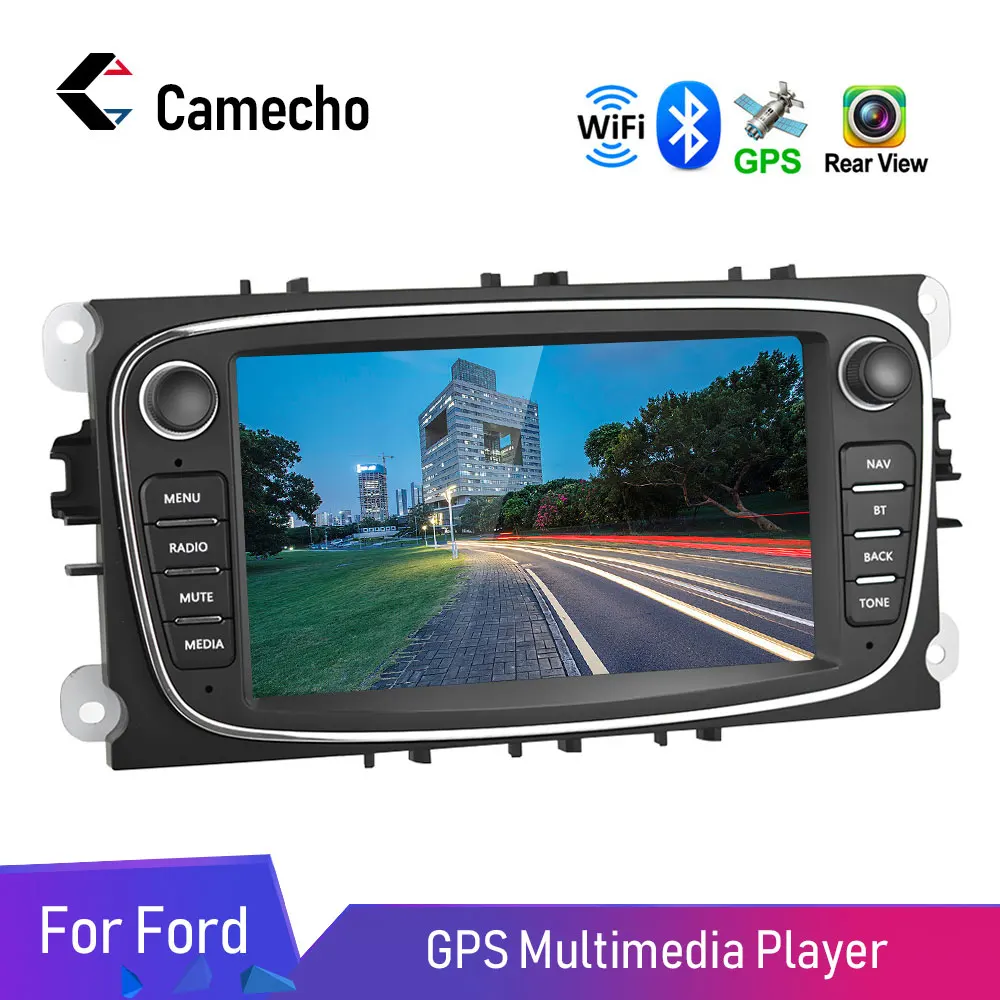 Camecho " gps Android 8,1 Автомобильный мультимедийный плеер Автомобильный Радио Wifi 2DIN автомобиль Mp5 плеер для Ford/Focus/S-Max/Mondeo 9/Galaxy/C-Max