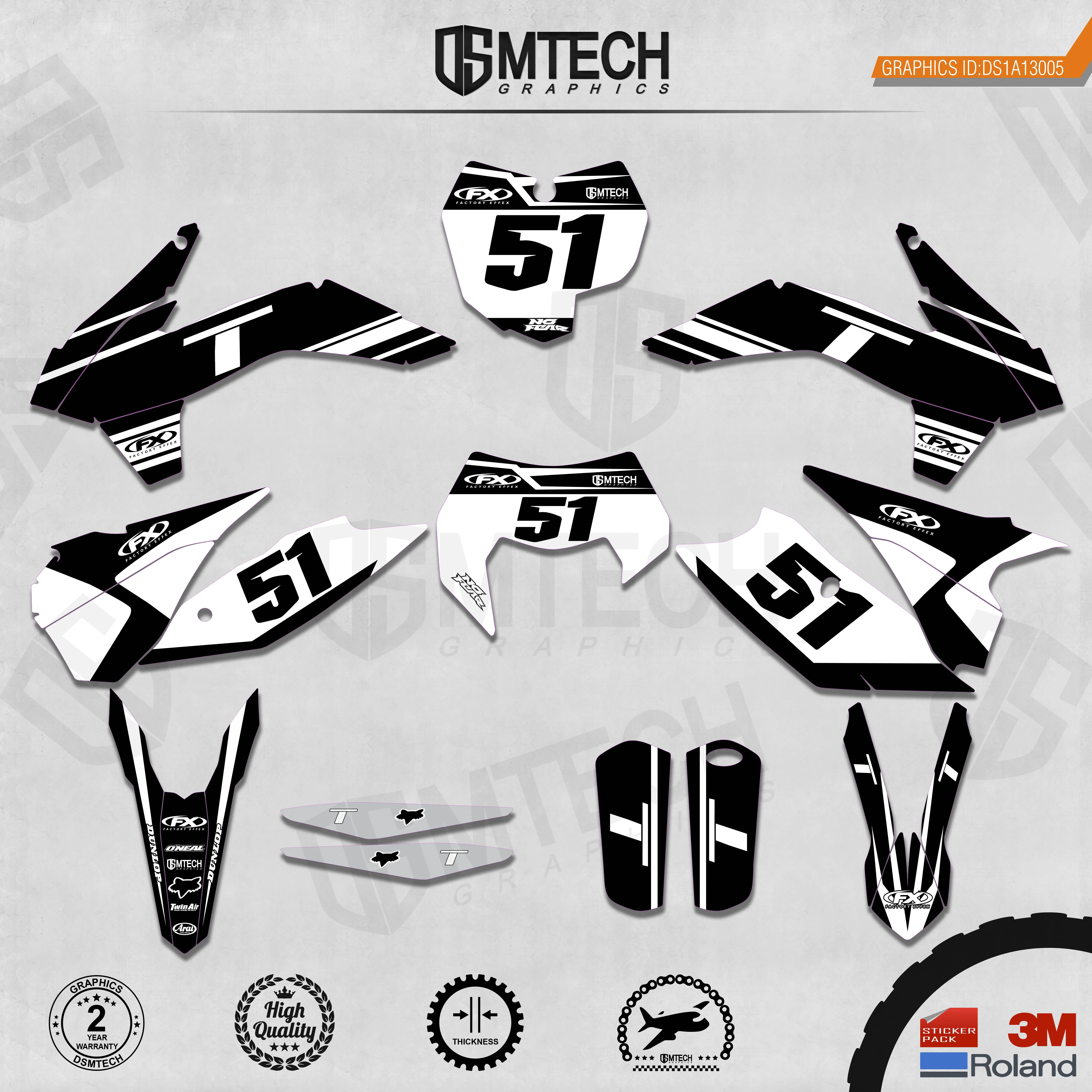 DSMTECH Customized Team Graphics Backgrounds Decals 3M Custom Stickers For 2013-2014 SXF 2015 SXF 2014-2015 EXC 2016 EXC  005