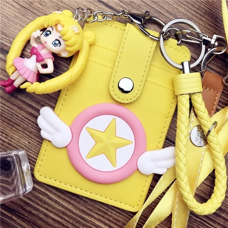 Kawaii Мультфильм Ключ карта с Брелок ID держатель для карт милые банковские кредитные карты пакеты на день рождения Рождественский подарок для подруги