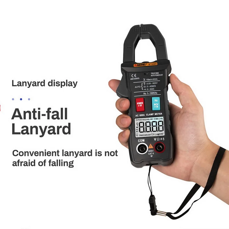 Цифровой мультиметр ST203 портативный измеритель Зажим постоянного/переменного