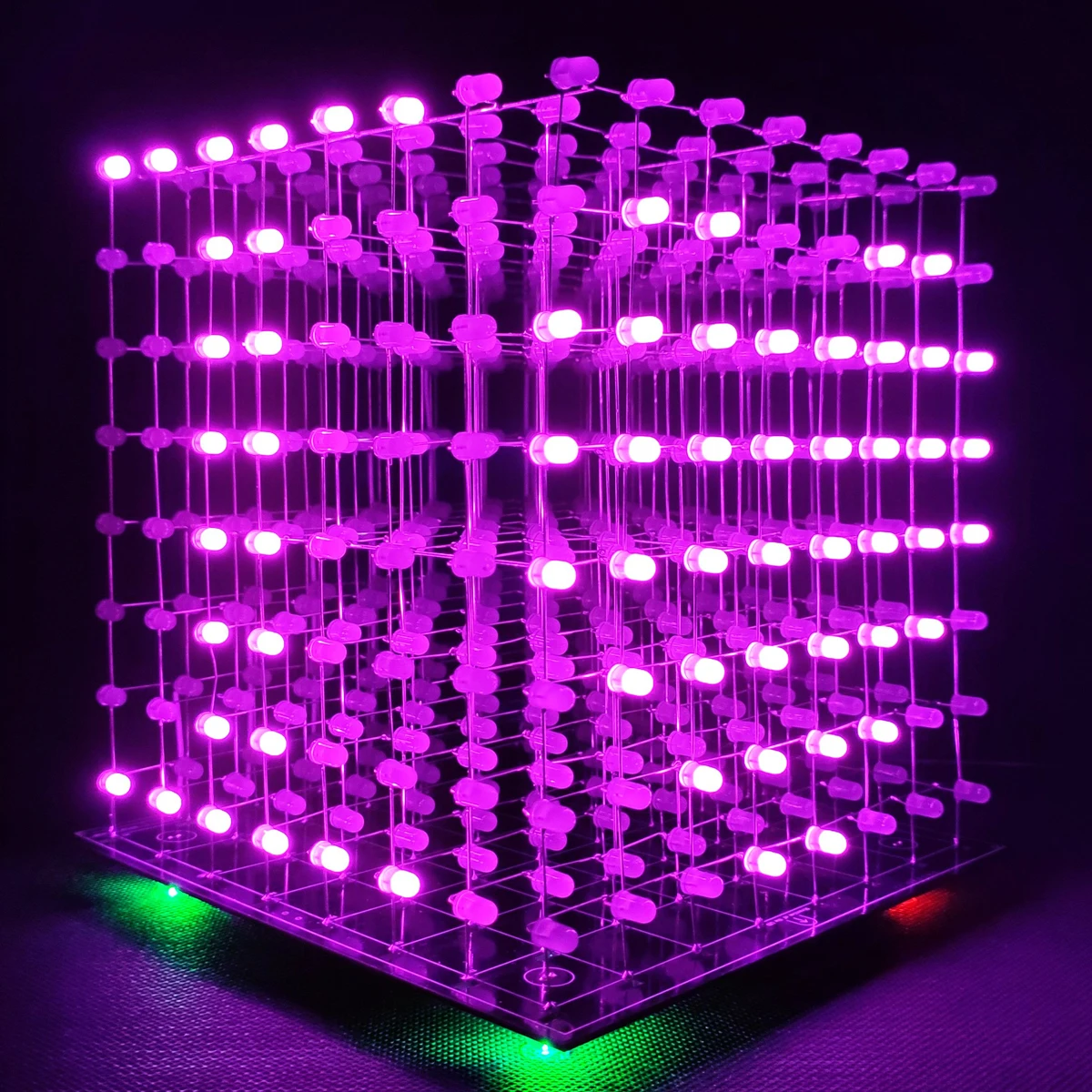 

iCubeSmart 8x8x8 3D Led Cube Diy Electronic Kits Teenagers Learning Soldering Project Kit With 3D Editing Software [3D8C-PINK]