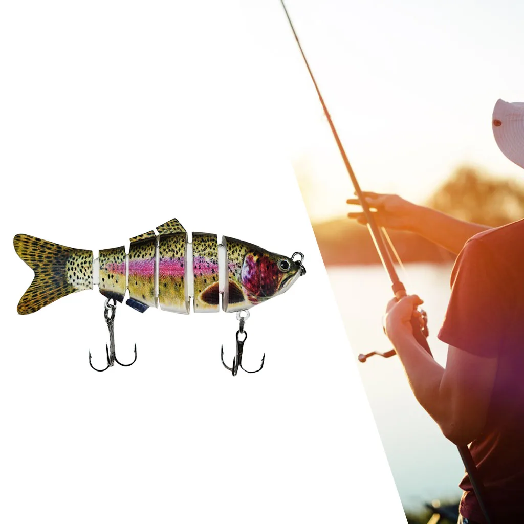 Lead ABS Plastic 3D Fisheye Lifelike Bass Fishing Lure fish tackle Artificial Hard Bait Swimbait with Sharp Hooks | Спорт и