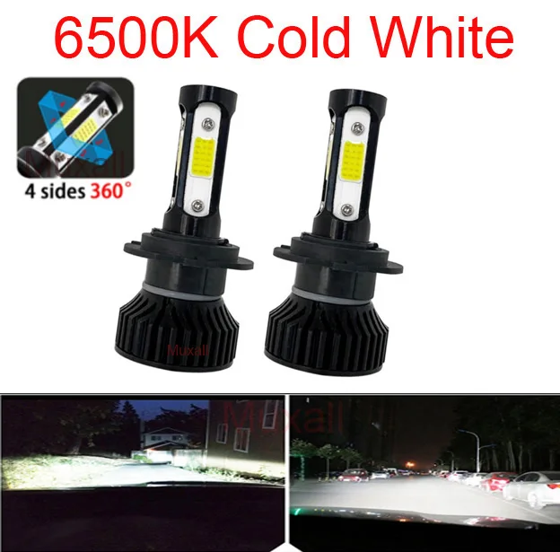 

2 шт. супер яркий мини светодиодный H9 HB3 9005 HB4 9006 H11 H7 H8 4 стороны Headllamp100W 20000LM 6000K 12V 8000K для автомобильных фар