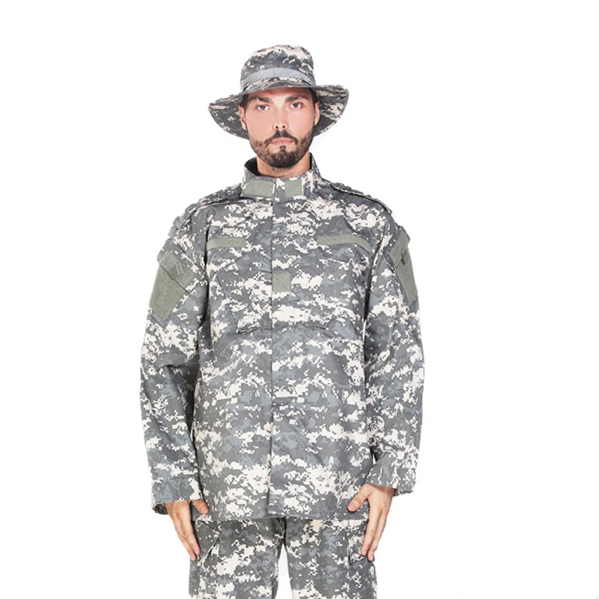 

Camouflage Adult Male Security Military Uniform Tactical Combat Jacket Special Force Training Army Suit Cargo Pants Camping