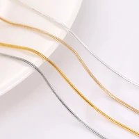 18k gold clad pure copper color preserved copper plated round snake chain 1 2mm necklace bracelet accessories diy jewelry handma