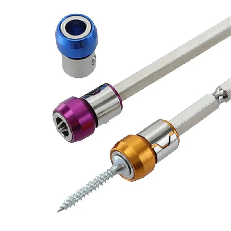 

Universal Magnetic Ring 6.35mm Screwdriver Bit Magnetic Ring Alloy Strong Magnetizer Screws Drill Bit