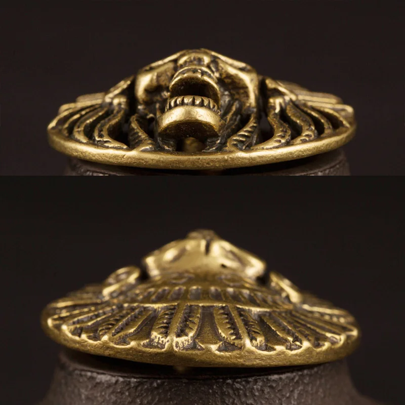 Винтажные индийские кожаные винты в форме головы латунные скелетоны Панк