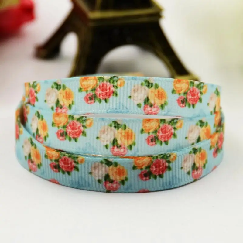 3/8 ''(9 мм) цветок мультяшный персонаж печатная корсажная лента украшение для