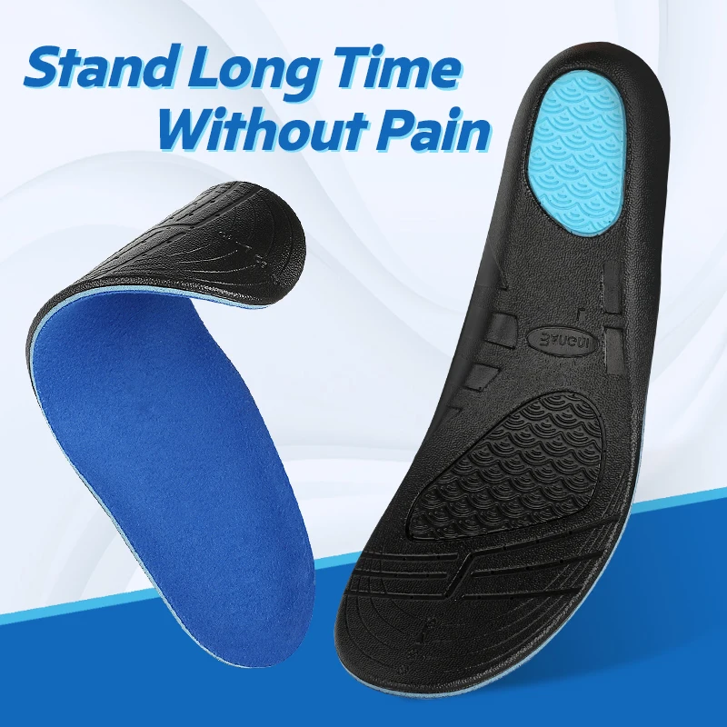 

NOIPACE PU Foam Orthopedic Insoles Gel Pads Relief Heel Fascitis Plantar Arch Support For Workers Long Time Standing Shoe Sole