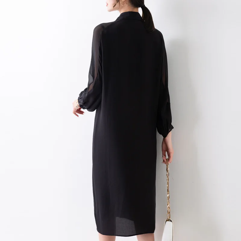 

CASUAL silk ladies dress holiday dress