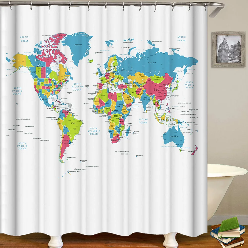 Занавеска для душа затемняющие водонепроницаемые шторы в простом стиле с