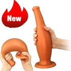 Мягкие Длинные Анальная пробка дилдо большой Анальная пробка с присоской для взрослых Эротические игрушки простаты Massgae большой анальный расширитель Силиконовые анальные игрушки