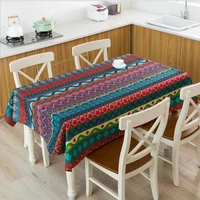 tablecloth waterproof linen retro geometric table cloth rectangular hotel dining room thicken bohemian table covers home fabric