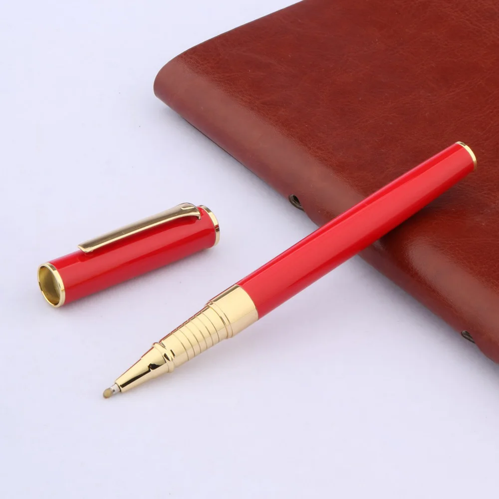 Металлическая шариковая ручка 303 белого цвета с золотым резным рисунком|pen dv|pen