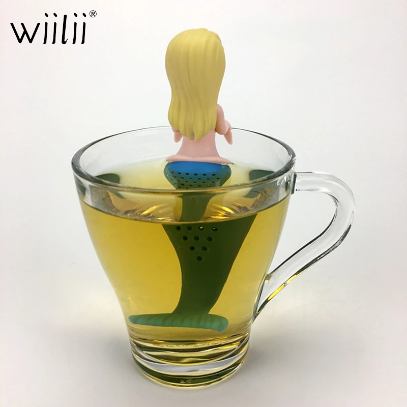 1 шт. милый женский чай с рыбками многоразовый Силиконовый Фильтр для чая