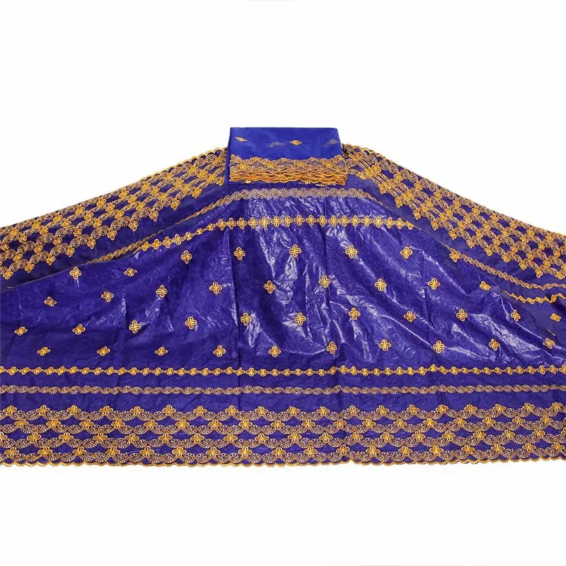 

perfuming style 5+2yards african stones bazin riche lace fabric good quality nigerian lace for dress WHAU277