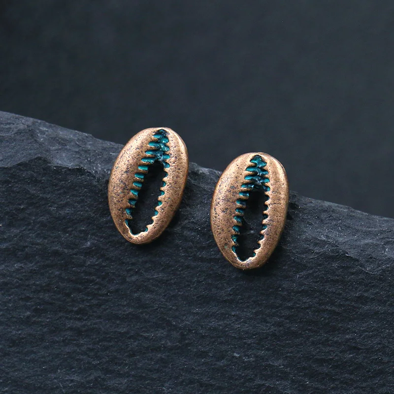 Модные серьги 2019 винтажные зеленые серьги-подвески в стиле бохо из ракушек