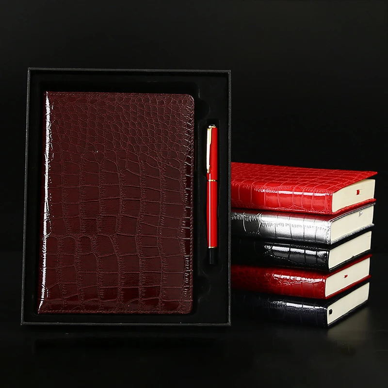 A5 чехол из крокодиловой кожи бизнес блокнот Подарочная коробка ежедневник