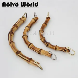 4-10 шт., 3 размера, 6 цветов, 14 см, 15 см, 18 см, натуральная бамбуковая ручка для переноски, съемная D пряжка, женская сумка, бамбуковые ручки, рамы