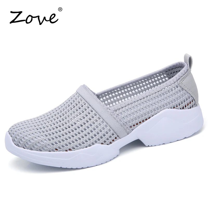 Женские лоферы на плоской подошве ZOVE легкие повседневные сетчатые кроссовки без