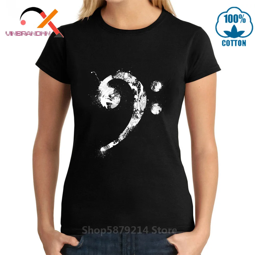 

Trendy Streetwear Gifts New Fashion Party Tshirt Bass Ink Chinese Style Girl T-Shirt lady Funny Bass Guitar Hip Hop Music TShirt