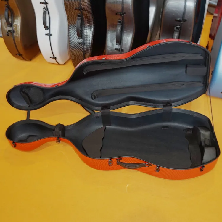 Чехол для виолончели 4/4 из углеродного волокна Твердый чехол 3 6 кг с красной