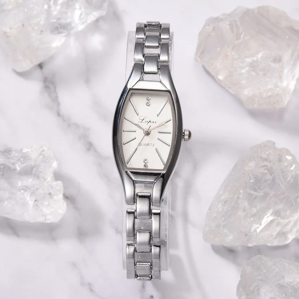 Женские кварцевые часы Lvpai наручные унисекс из нержавеющей стали стразы под