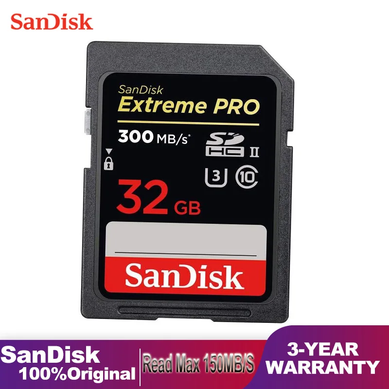 

Mini Micro SD Card 128GB SanDisk Extreme PRO UHS-II Card 32GB High Speed Flash SD Card For Camera Class 10 U3 SDXC Up to 300MB/s