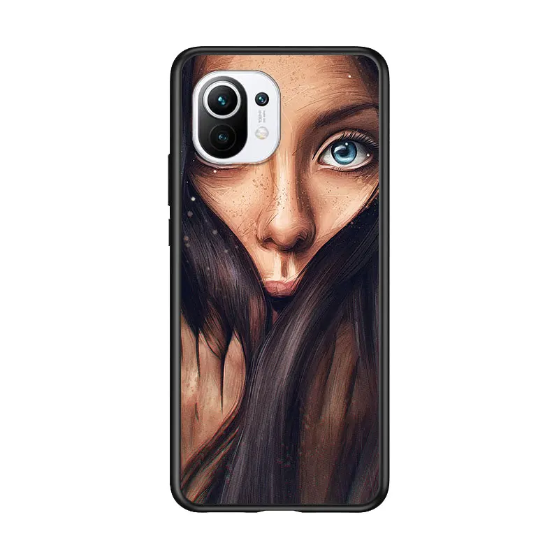 

Sexy Woman Tattoo for Xiaomi Mi 11 10T Note 10 Ultra 5G 9 9T SE 8 A3 A2 A1 6X Pro Play F1 Lite 5G Black Phone Case