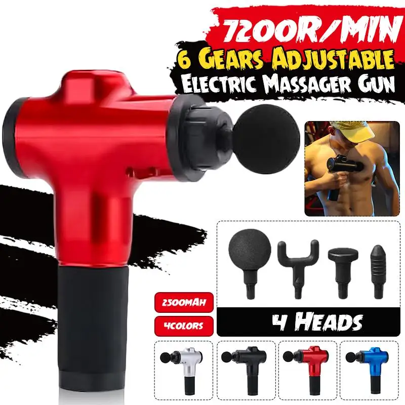 

NEW 7200RPM 6 Gears Muscle Massage Gun Professional Deep Muscle Massager Pain Relief Body Relaxation Fascial Gun Fitness