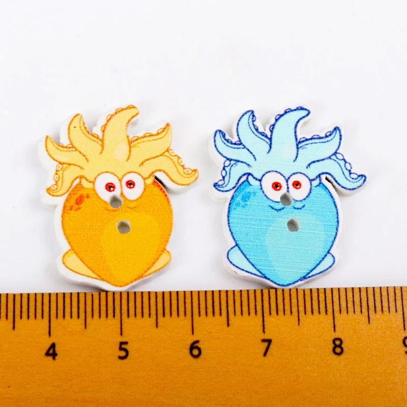 30PCs mixed color Octopus baby Shaped Resin Sewing Buttons Scrapbooking Pattern DIY Crafts Accessories 24x28mm | Дом и сад