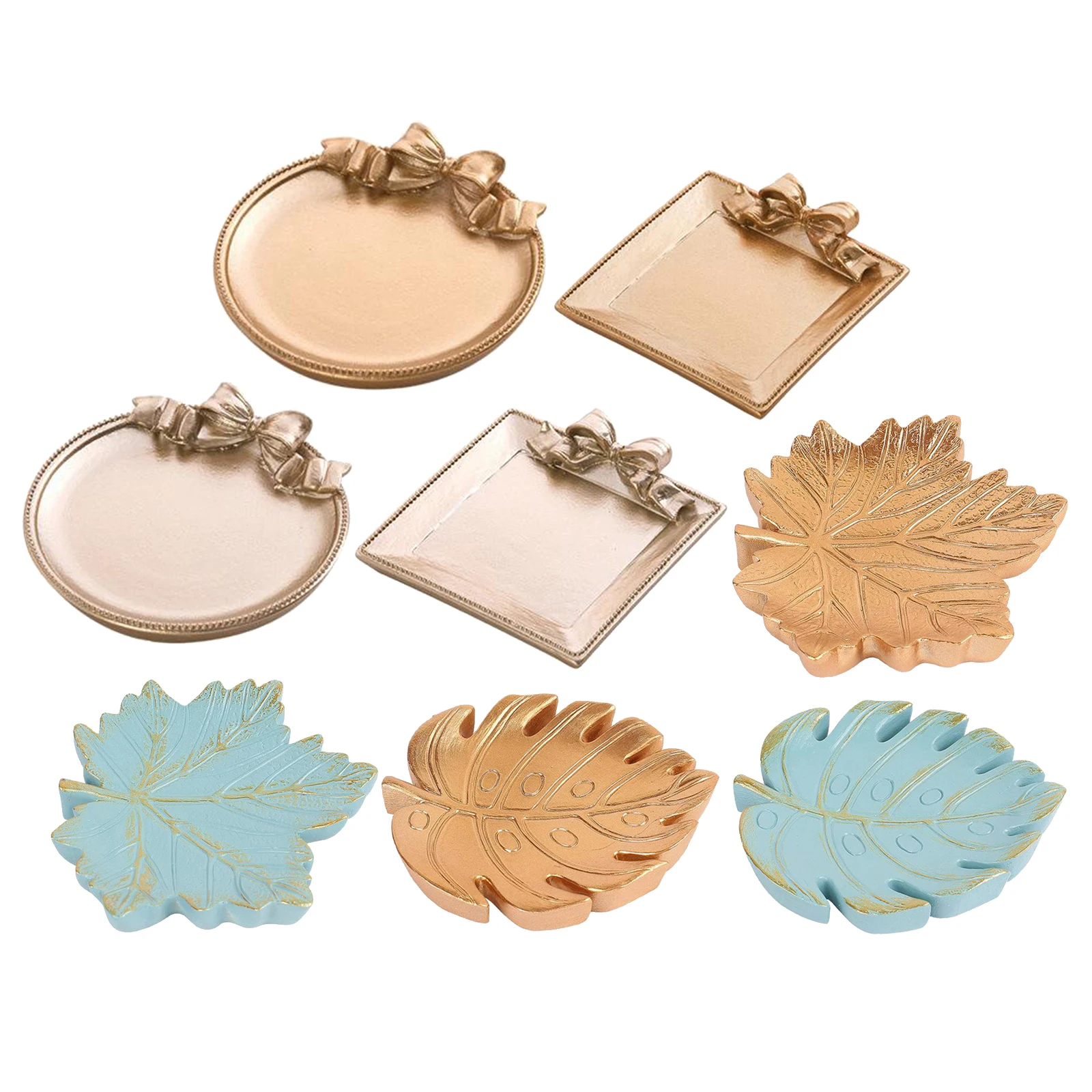 

Resin Tray Small Dish Jewelry Storage Ring Necklace Storage Tray Trinket Dish Ring Bracelet Plate Household Storage Supplies