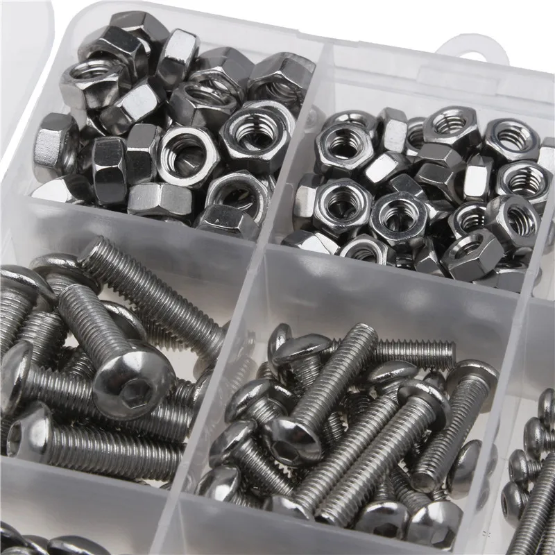 440 шт. M3 M4 M5 Нержавеющая сталь шестигранный Набор торцевых головок с полукруглой