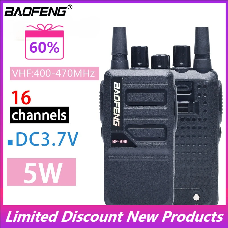 

New Baofeng BF S99 Walkie Talkie 8W High Power Handheld Two Way Radio Dual Band FM Transceiver Update of BF-888S bf888s Intercom