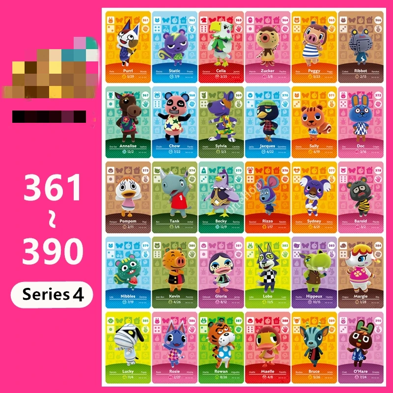 

Animal Croxxing 361~390 Series 4 Amxxbo Animal Hot Villager Ntag215 NFC Card Tag For NS Accessories NFC Games Villager
