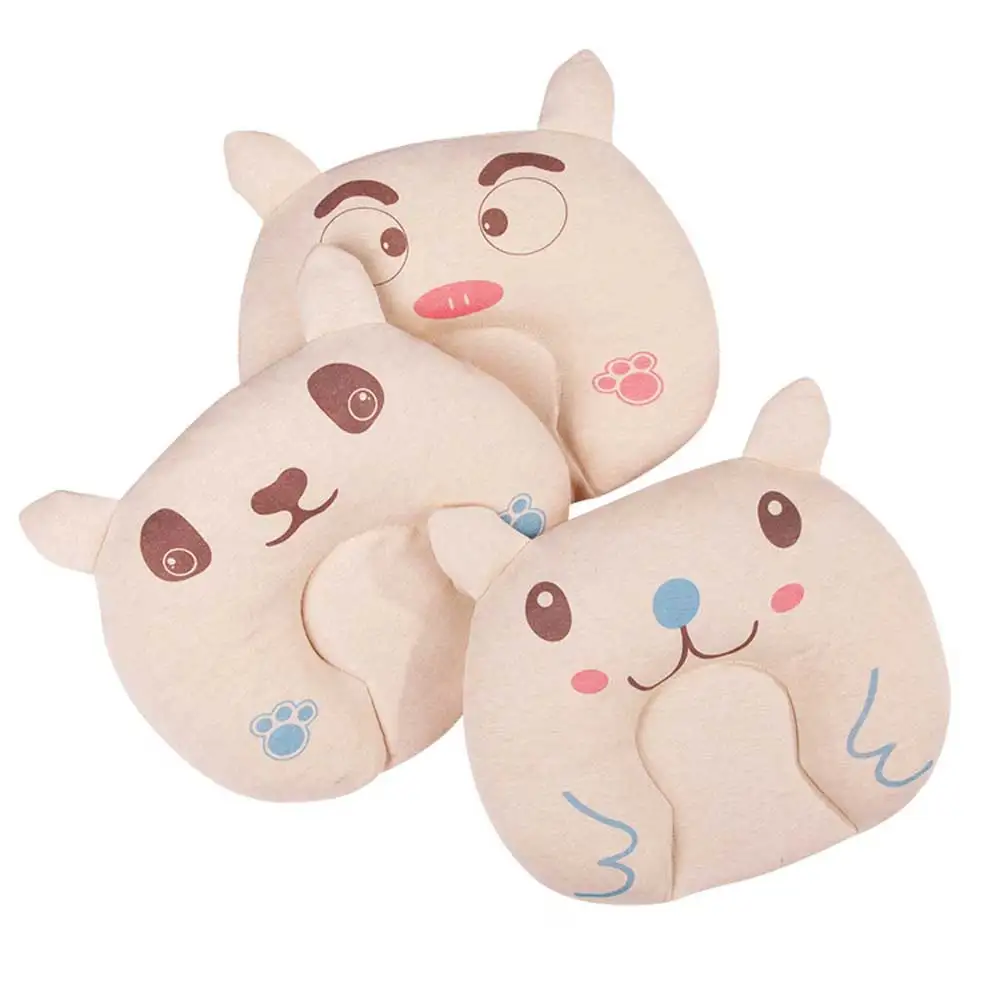 

Baby Pillow Pig Shape Head Support Sleep Position Flat Head Protection Anti Roll Cushion Detachable Breathable Pillow