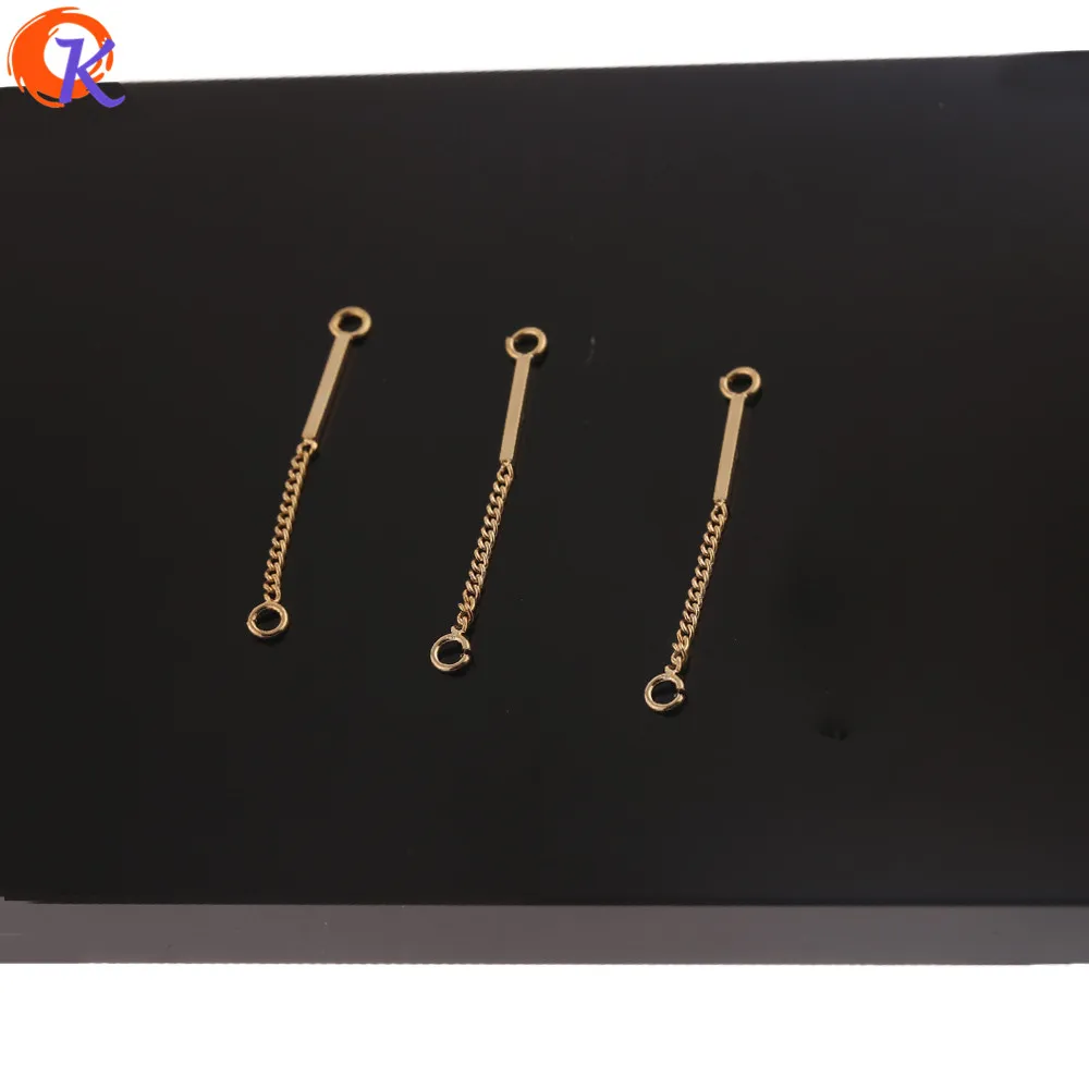 

Cordial Design 40Pcs 3*31MM DIY Accessories/Hand Made/Genuine Gold Plating/Chain Shape/Connectors/Jewelry Findings Component