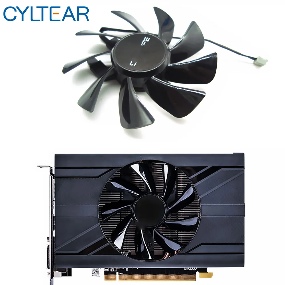 

T129215SU RX 570 470D GPU Cooler Video Card fan for Radeon sapphire RX470D RX570 ITX graphics Card Cooling System As Replacement