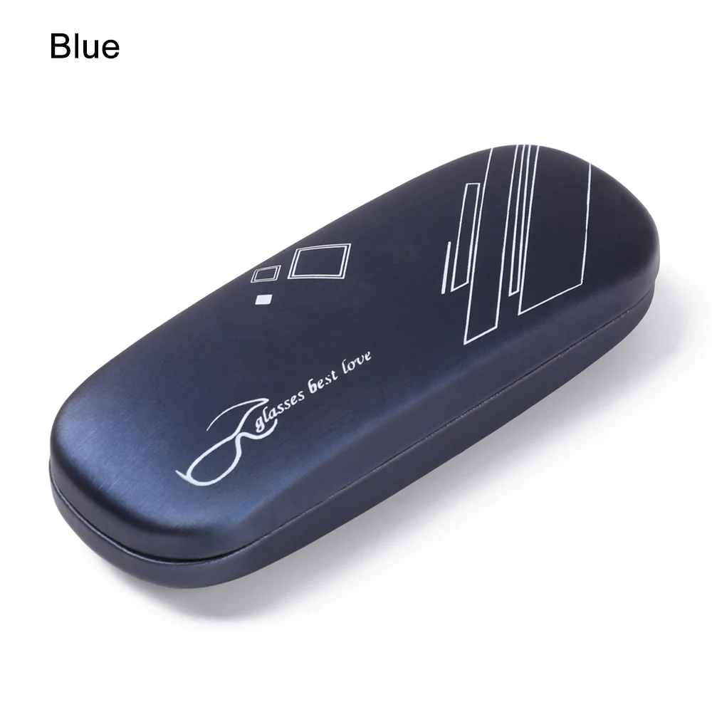 blue 1 шт.,, модный деревянный Жесткий набор, держатель, Металлический Чехол для очков для чтения, для мужчин и женщин, кожзам, коробка для очков, аксессуары для очков - Цвет: blue