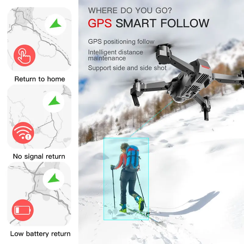 ZWN RC Квадрокоптер с Wi Fi FPV 4 K/1080 P HD Двойная камера оптический поток Дрон долгое