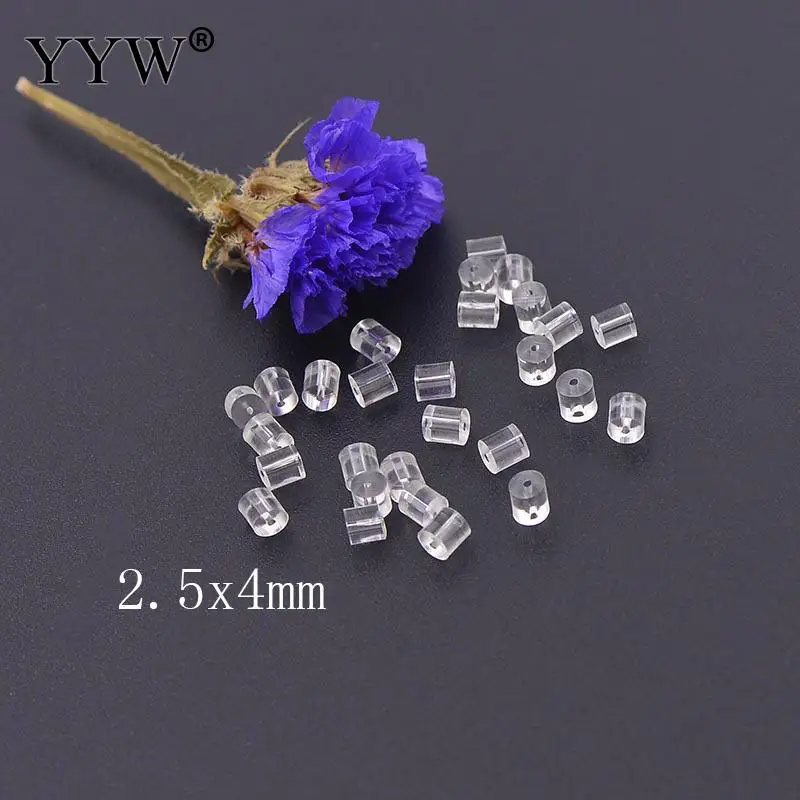 100 шт./пакет несколько размеров Прозрачная мягкая силиконовая резиновая серьга