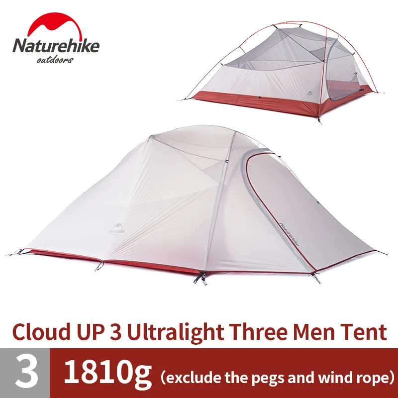 NatureHike палатка 20D силиконовая двухслойная облачная Серия 1 2 3 человека Сверхлегкая