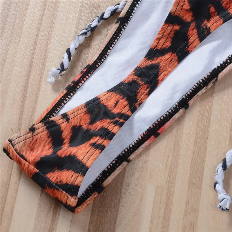 Сексуальный цельный купальник женский С Рисунком Тигра боди бандажный с